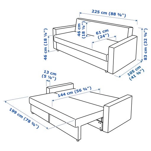 FRIHETEN, 3-seat sofa-bed, 905.512.24