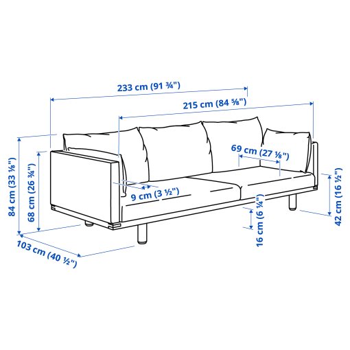 STOCKHOLM 2025, τριθέσιος καναπές, 905.860.92