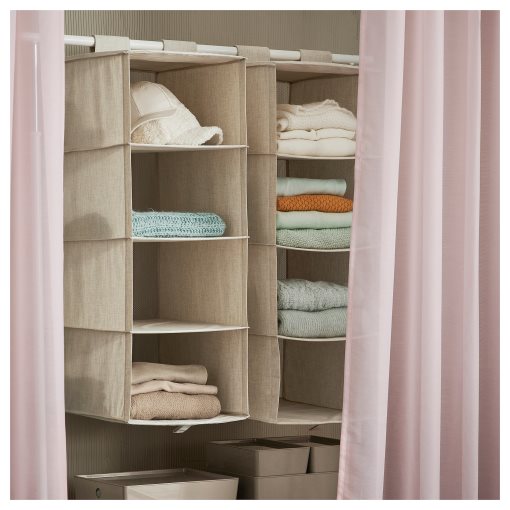 PURRPINGLA, hanging storage with 4 compartments, 36x45x92 cm, 905.919.94