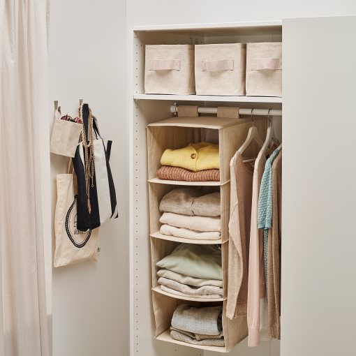 PURRPINGLA, hanging storage with 4 compartments, 36x45x92 cm, 905.919.94