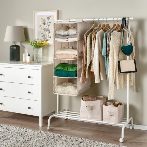 PURRPINGLA, hanging storage with 4 compartments, 36x45x92 cm, 905.919.94