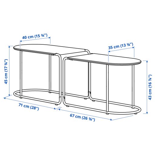 GRYTSHOLM, nest of tables outdoor, set of 2, 905.971.61