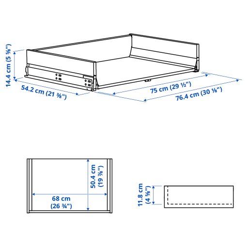 KNIVSHULT, συρτάρι μεσαίο, 80x60 cm, 906.006.77