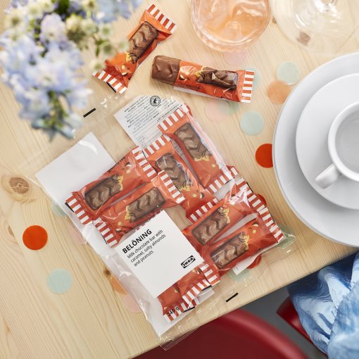 BELONING, milk chocolate bar with caramel and salty almond filling and peanut/RAC certified, 240 g, 906.037.51