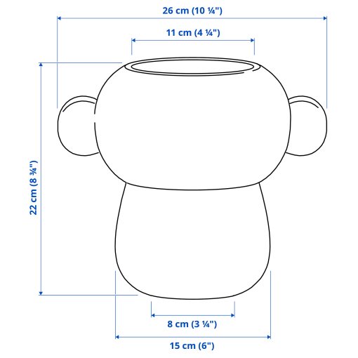 IKEA PS 2026, βάζο, 22 cm, 906.185.59