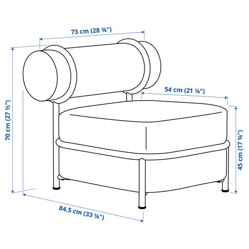 IKEA PS 2026, πολυθρόνα με φουσκωτό μαξιλάρι καθίσμα/πλάτης, 906.232.02