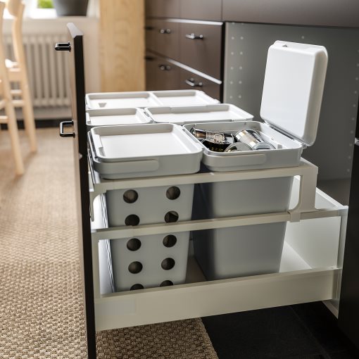 HÅLLBAR, waste sorting solution for METOD kitchen drawer, 55 l, 993.096.94