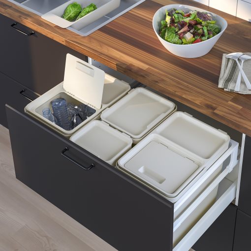 HÅLLBAR, waste sorting solution for METOD kitchen drawer, 55 l, 993.096.94