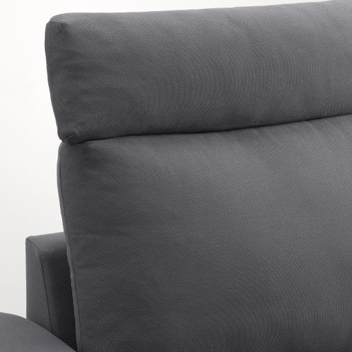 VIMLE, τριθέσιος καναπές με σεζλόνγκ με κεφαλάρι με πλατιά μπράτσα, 994.014.14