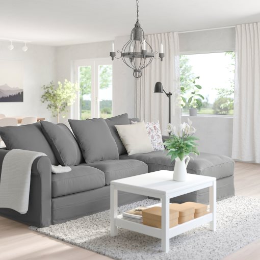 GRÖNLID, 3-seat sofa with chaise longue, 994.090.66