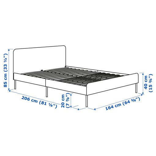 SLATTUM/KULLEN, bedroom furniture/set of 4, 160x200 cm, 994.834.24