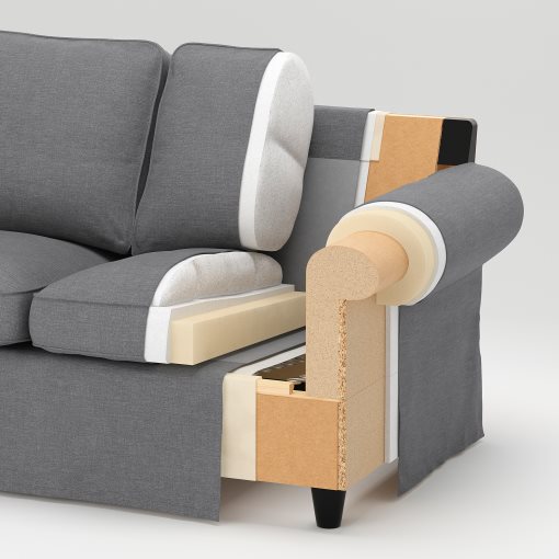 EKTORP, 3-seat sofa with chaise longue, 995.090.37