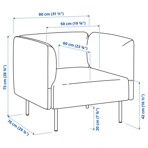 LILLEHEM, armchair with side table, 995.363.14
