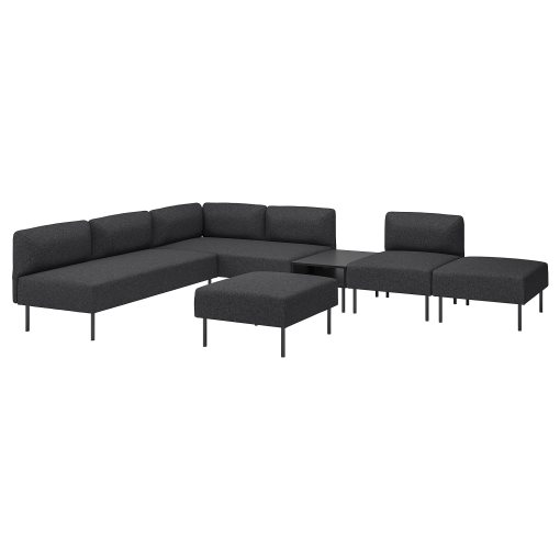 LILLEHEM, 6-seat modular sofa with side table, 995.747.54