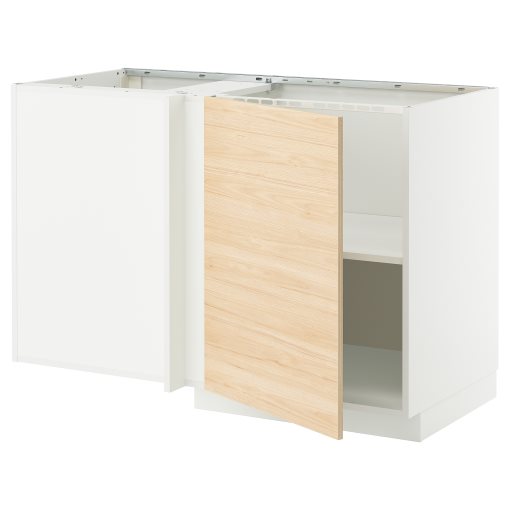 METOD, corner base cabinet with shelf, 128x68 cm, 995.850.12