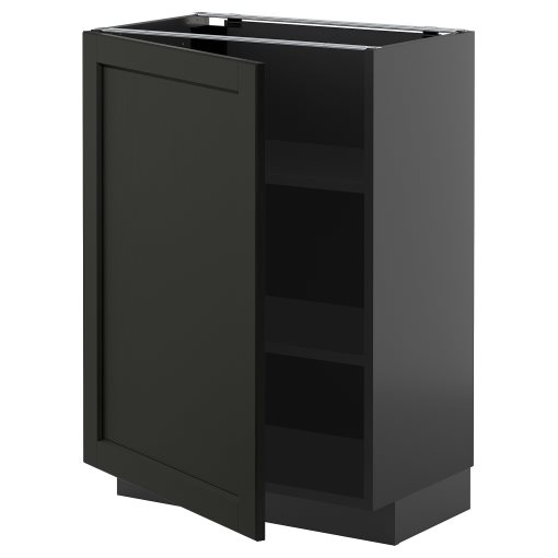 METOD, base cabinet with shelves, 60x37 cm, 995.870.92