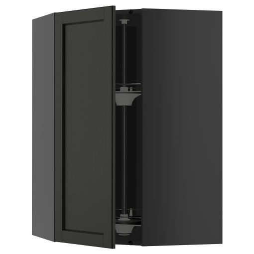 METOD, corner wall cabinet with carousel, 68x100 cm, 995.889.92