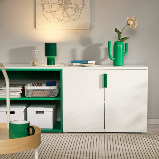 PLATSA, open storage combination with 2 doors, 160x42x63 cm, 995.939.17