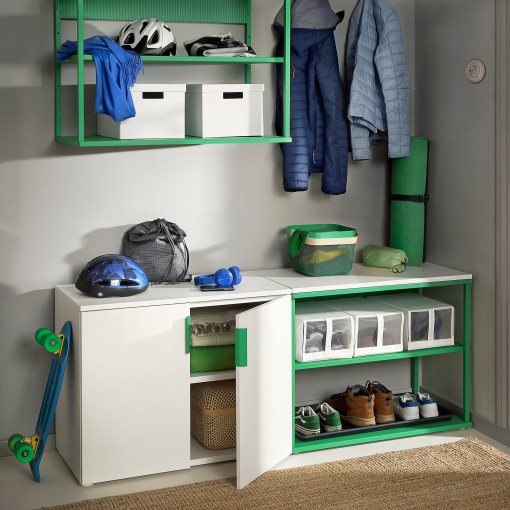 PLATSA, open storage combination with 2 doors, 160x42x63 cm, 995.939.17