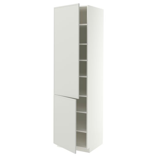 METOD, high cabinet with shelves/2 doors, 60x60x220 cm, 996.051.90