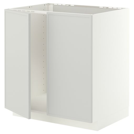 METOD, base cabinet for sink/2 doors, 80x60 cm, 996.057.03