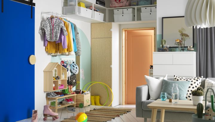 A modern hallway that the kids will love, too