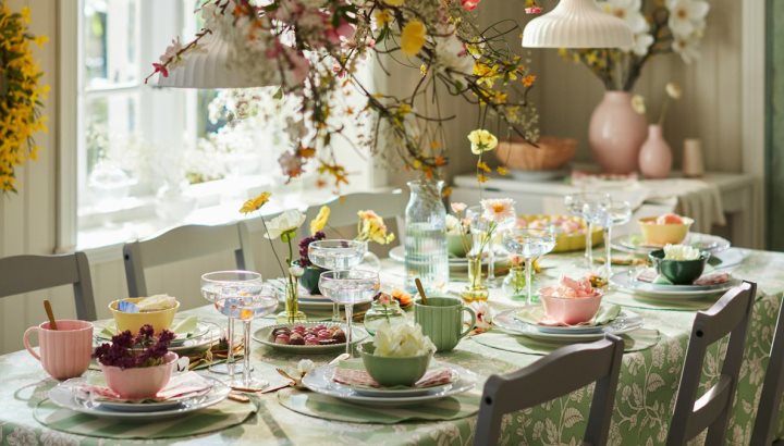 Διακόσμηση τραπεζαρίας με ανοιξιάτικη ατμόσφαιρα