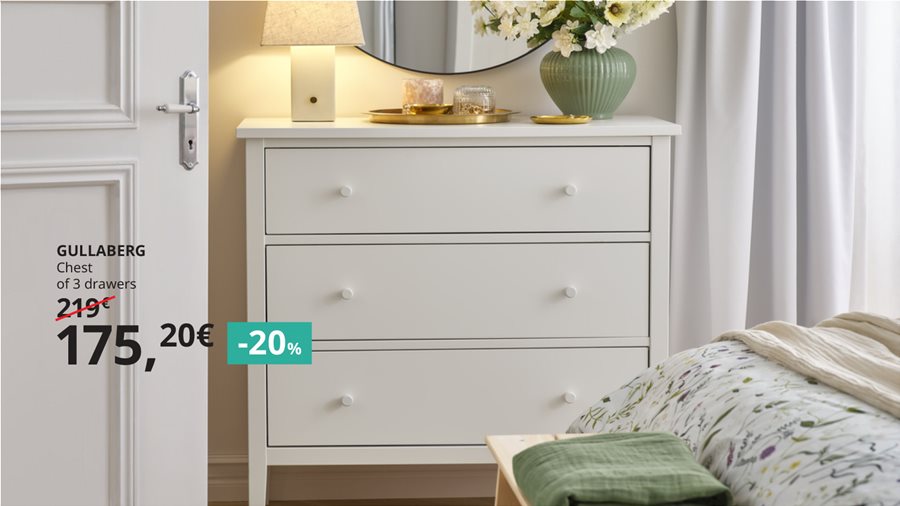 -20% on selected Chest of drawers.