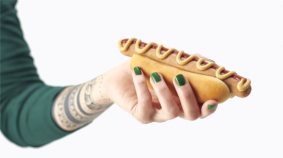 Meet our new plant-based hot dog!