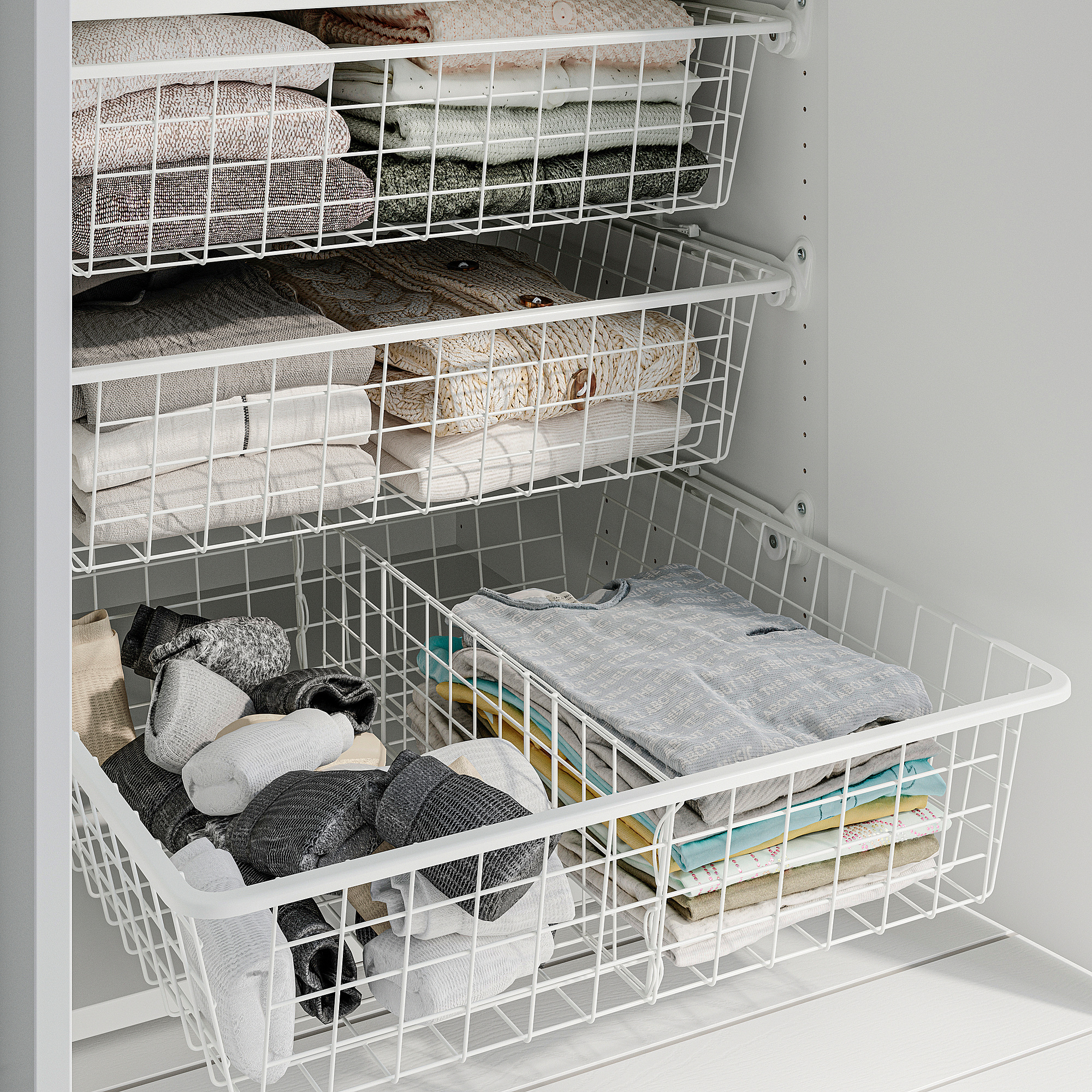 ALTARLIDEN wire basket with pull-out rail, 60x62 cm 19603958