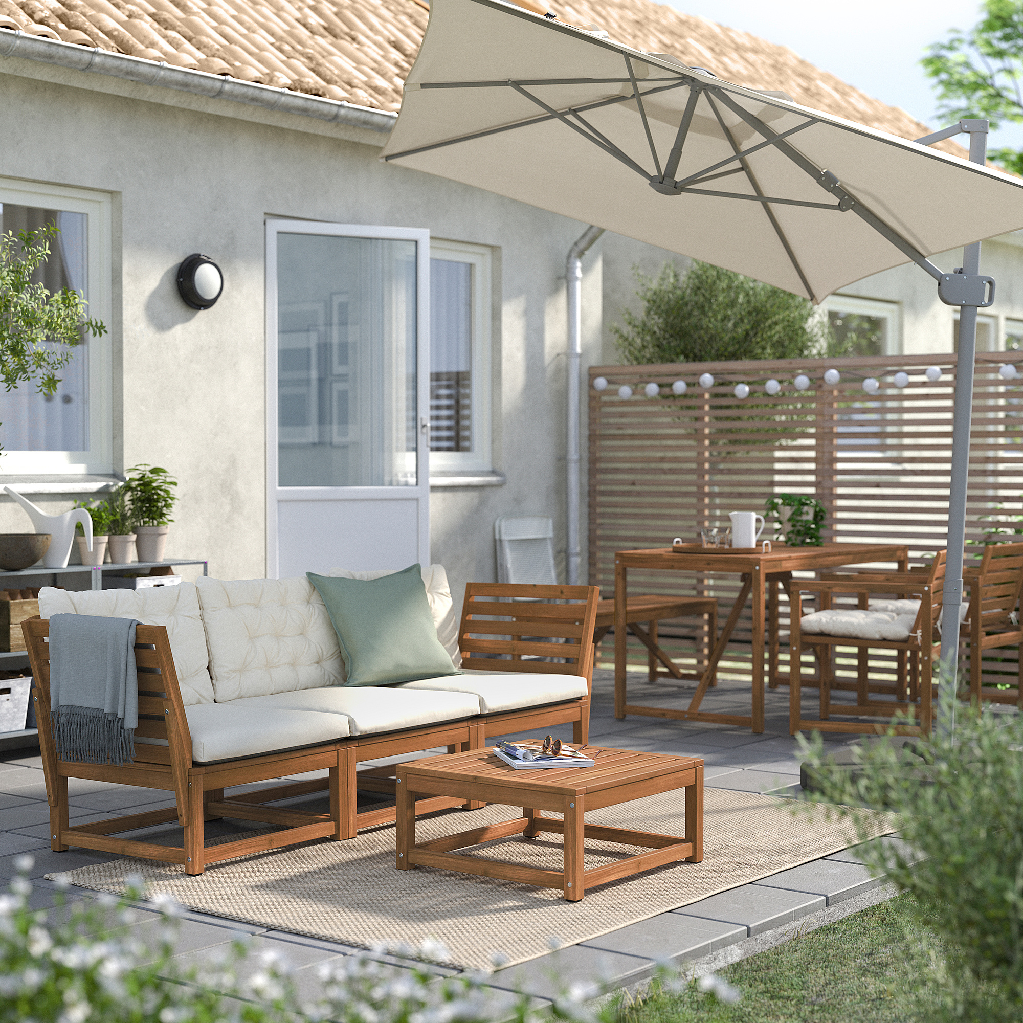 IKEA SVALÖN ガーデンパラソル 300x200cm SVALÖN parasol/hanging, 300x200 cm 40525077 | IKEA Cyprus